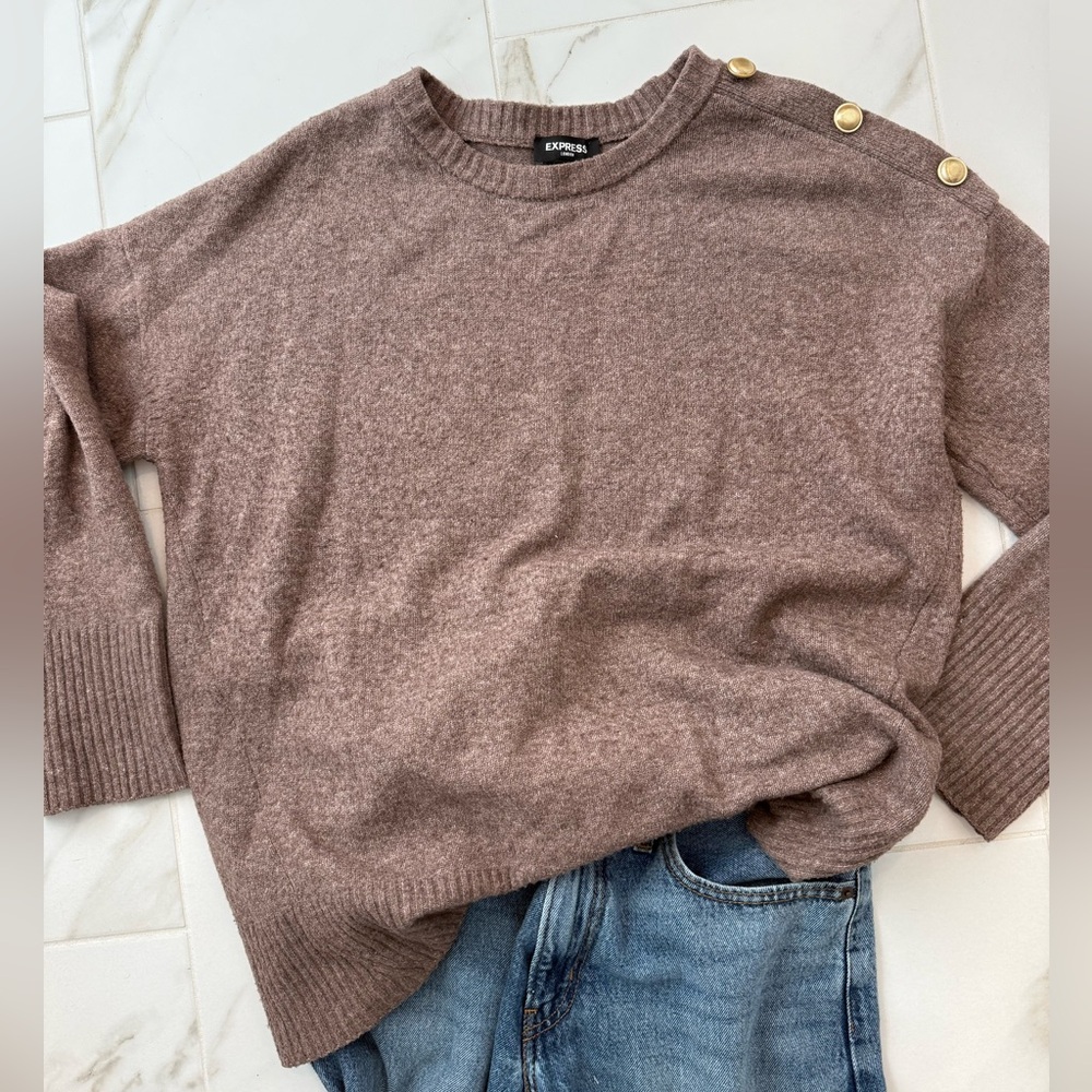 Express Oversized Tan Sweater
